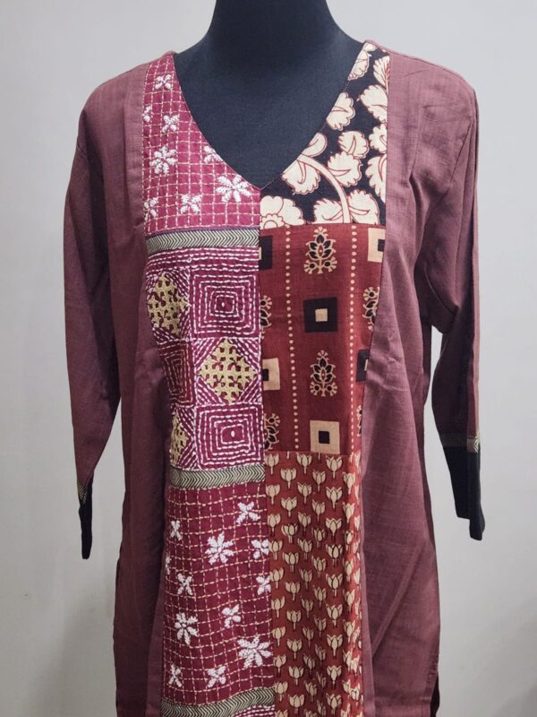 pure cotton with kantha stitch