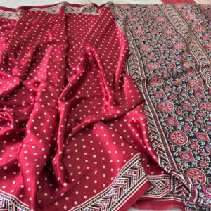 Mashru Modal Saree | Traditional Indian Handloom Saree for Women